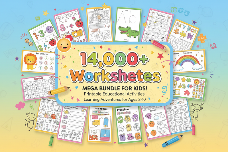 14,000+ <span>Printable Worksheets</span> for Your Child's Success